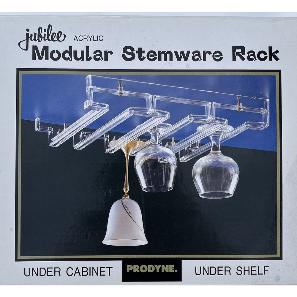New Jubilee Prodyne Acrylic Under Cabinet or Shelf Stemware Rack - Picture 9 of 9